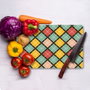 Hermia Tabla de Cortar de Vidrio Templado 20 x 30 cm Multicolor